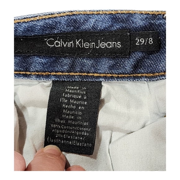 Calvin Klein Lean Bootcut Jeans Size 29/8 Medium Wash Stretch Classic Denim - Picture 7 of 7